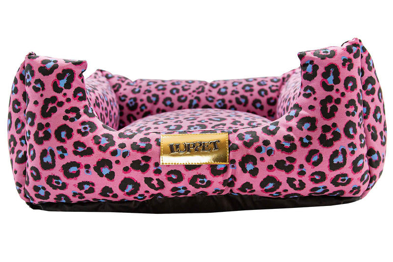 Cama para Cachorro Quadrada Impermeavel Luppet Oncinha Pink