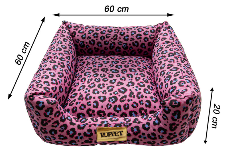 Cama para Cachorro Quadrada Impermeavel Luppet Oncinha Pink
