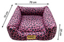 Cama para Cachorro Quadrada Impermeavel Luppet Oncinha Pink