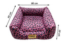 Cama para Cachorro Quadrada Impermeavel Luppet Oncinha Pink Tamanho:XGG