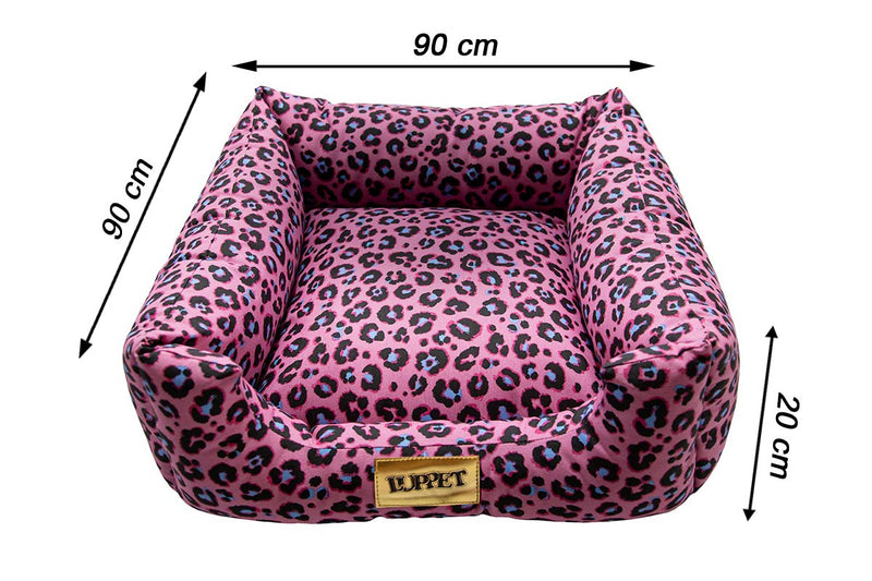 Cama para Cachorro Quadrada Impermeavel Luppet Oncinha Pink
