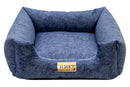 Cama Quadrada para Cachorro ou Gato Luppet Luxo Azul Petróleo