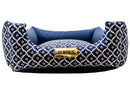 Cama Quadrada para Cachorro ou Gato Luppet Marinho Geometrico