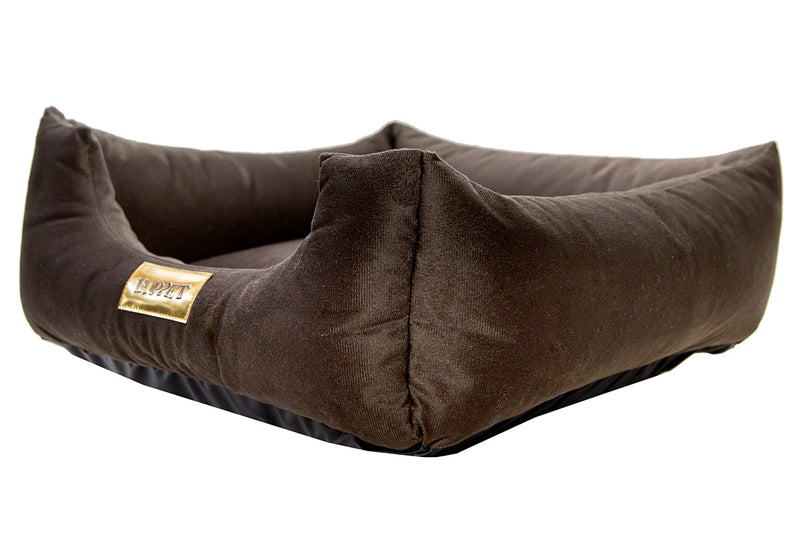 Cama Quadrada para Cachorro ou Gatos Super Luxo Luppet Marrom