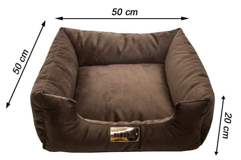 Cama Quadrada para Cachorro ou Gatos Super Luxo Luppet Marrom
