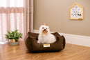 Cama Quadrada para Cachorro ou Gatos Super Luxo Luppet Marrom