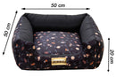 Cama Quadrada para Cachorro ou Gato Luppet Preto Cachorro Tamanho:M