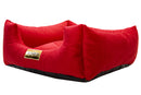 Cama Quadrada para Cachorro ou Gatos Super Luxo Luppet Vermelho