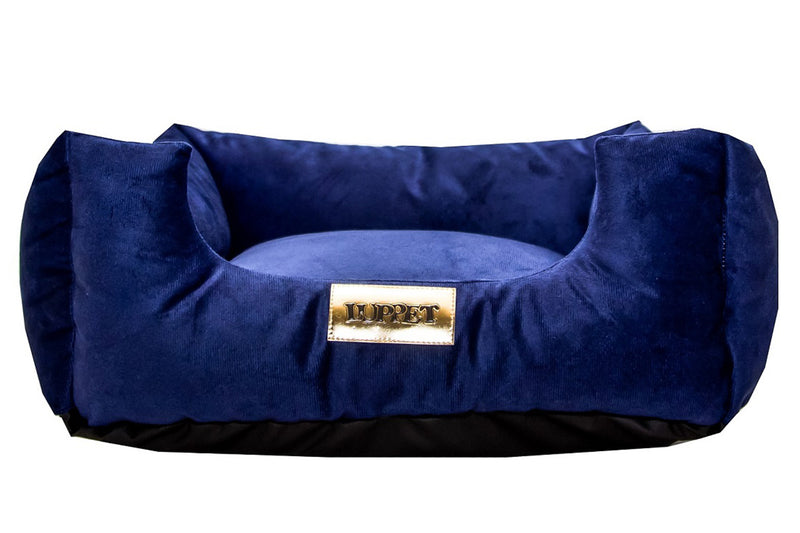 Cama Quadrada para Cachorro ou Gatos Super Luxo Luppet Azul Tamanho:M