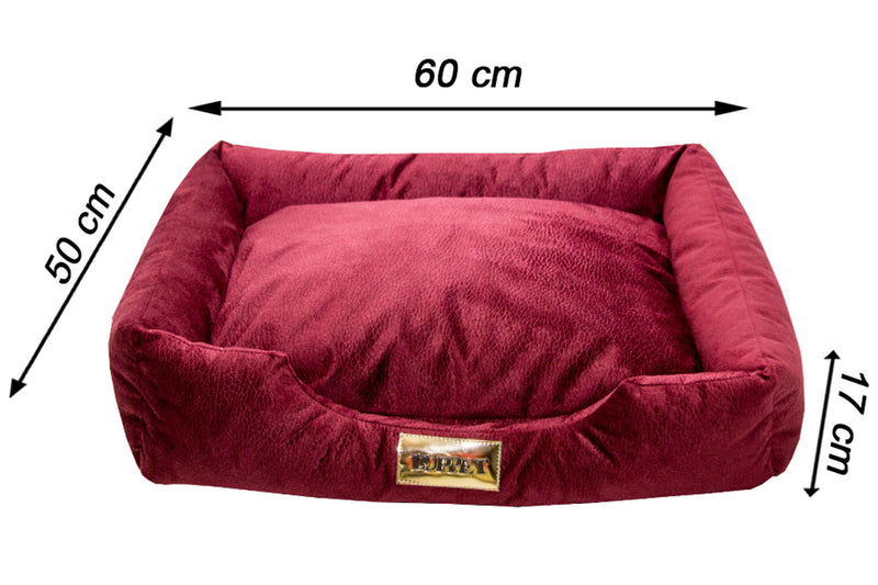 Cama Retangular para Cachorro ou Gato Luppet Super Luxo Bordo Tamanho:G