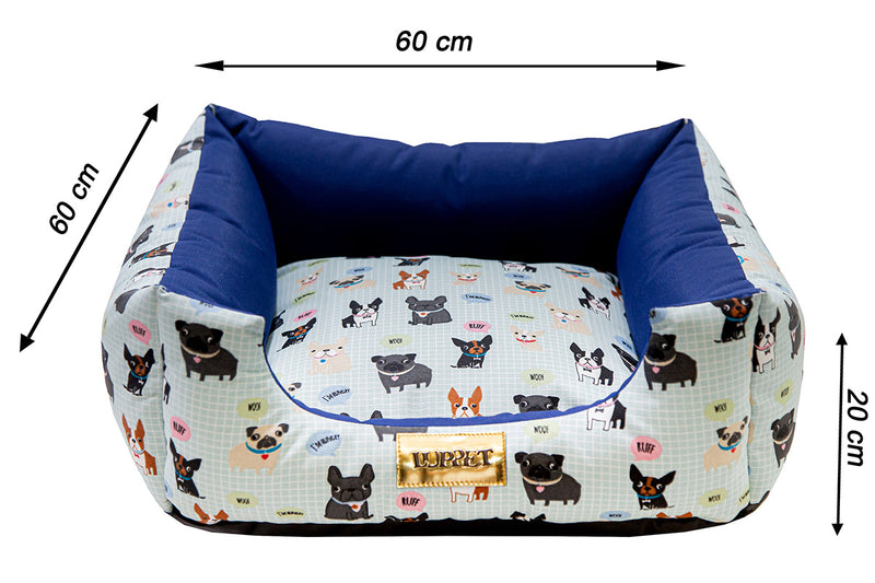 Kit Enxoval Luxo para Cachorro 100% Impermeavel Luppet Azul Cachorrinho