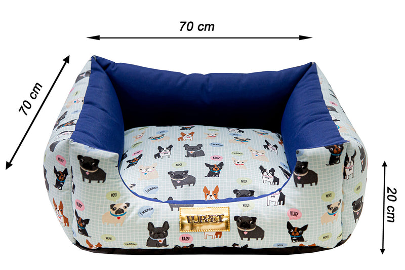 Kit Enxoval Luxo para Cachorro 100% Impermeavel Luppet Azul Cachorrinho