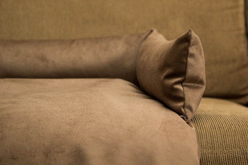 Manta para Sofá Luppet com encosto para Cachorro ou Gato Marrom