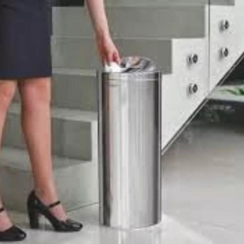 Lixeira Inox Basculante 20L - Para Cozinha e Banheiro
