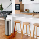 Lixeira Inox Basculante 20L - Para Cozinha e Banheiro