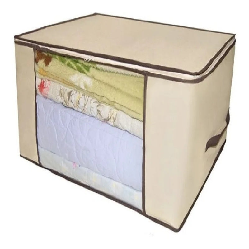 Caixa Organizador Guarda Roupa Flexivel Com Ziper
