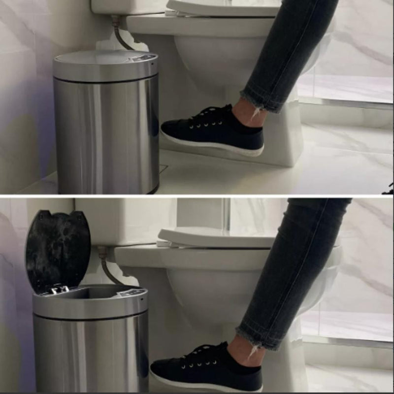 Lixeira Automática 12L Inox com Sensor e Cesto Removível