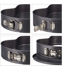 Kit conjunto 3 forma para bolo torta coração assadeira com fundo removível antiaderente