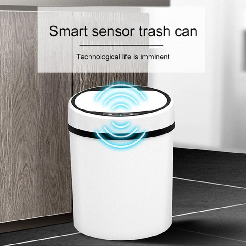 Lixeira Automatica Branca 12 Litros Sensor Inteligente