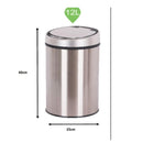 Lixeira Automatica Branca 12 Litros Sensor Inteligente