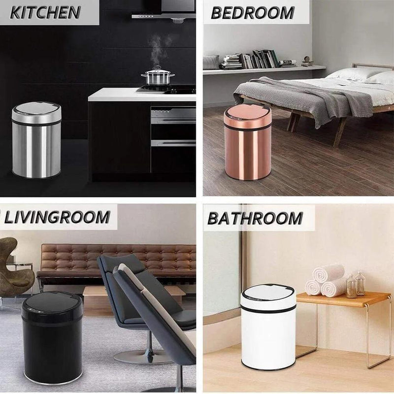 Lixeira Automatica Branca 12 Litros Sensor Inteligente