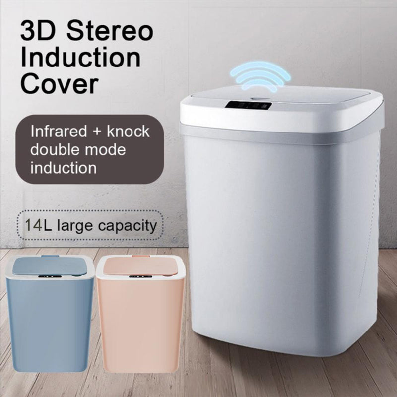 Lixeira Automática 14L – Cesto de Lixo c/ Sensor Inteligente Cor:Azul;Tamanho