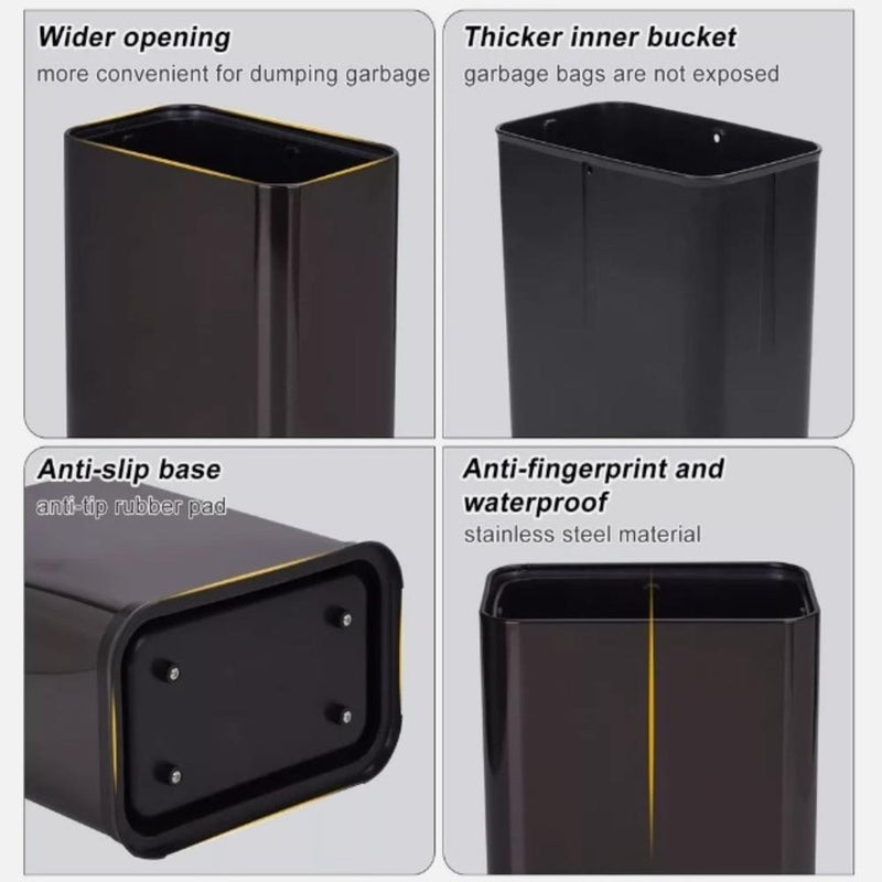 Lixeira de Escritório  10L Sem Tampa para Banheiro e Cozinha