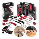 Kit Ferramentas 142 Peças Maleta Chaves Martelo Soquetes