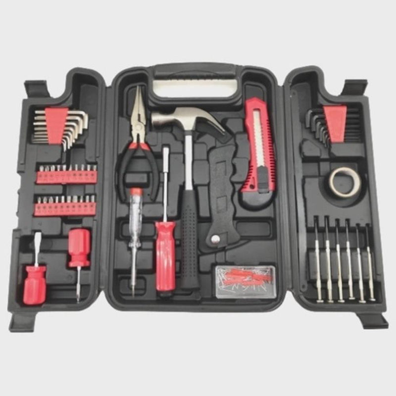 Kit Ferramentas 142 Peças Maleta Chaves Martelo Soquetes