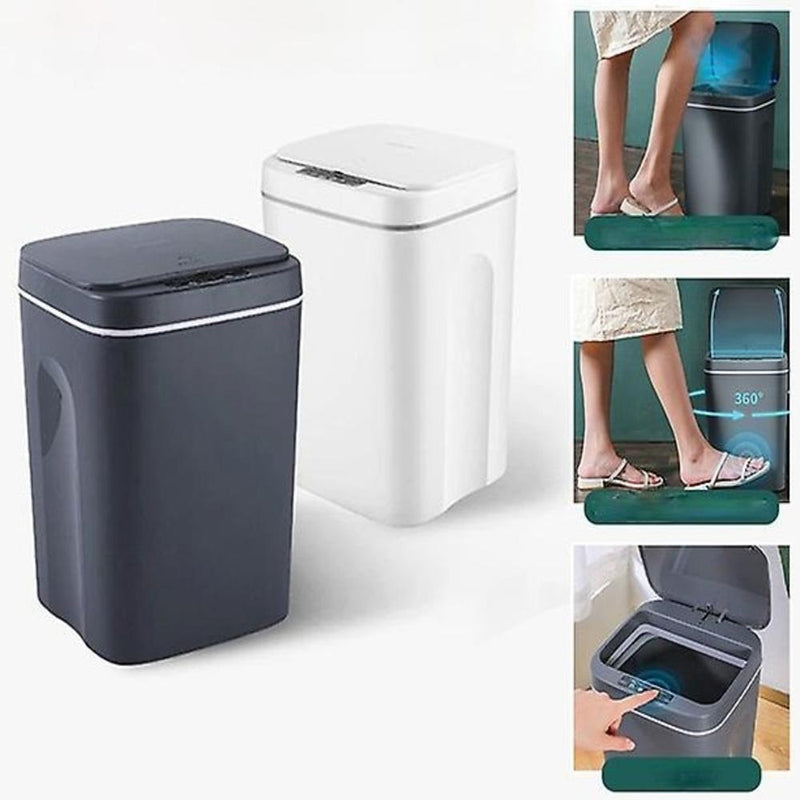 Lixeira Automática 16L com Sensor Touch Cor:Cinza;Tamanho:U