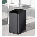 Lixeira Inox Preta 15L – Cesto de Lixo Aberto com Aro Luxo