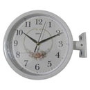 Relógio de Parede Dupla Face – Estação de Trem Vintage Retrô