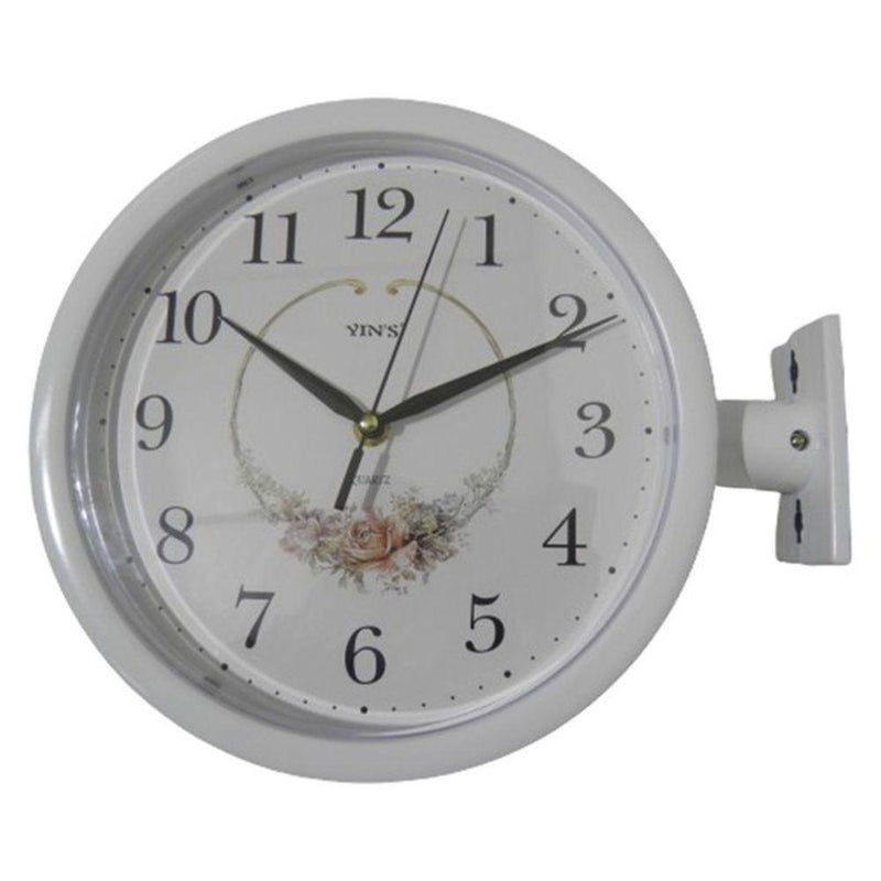 Relógio de Parede Dupla Face – Estação de Trem Vintage Retrô