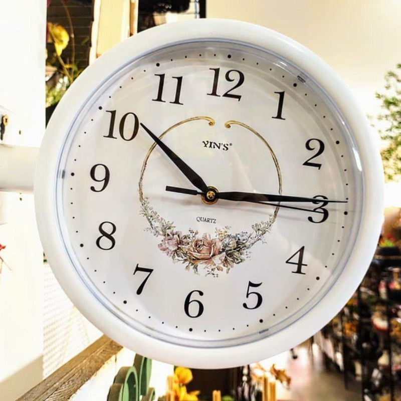 Relógio de Parede Dupla Face – Estação de Trem Vintage Retrô