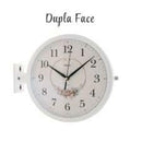 Relógio de Parede Dupla Face – Estação de Trem Vintage Retrô