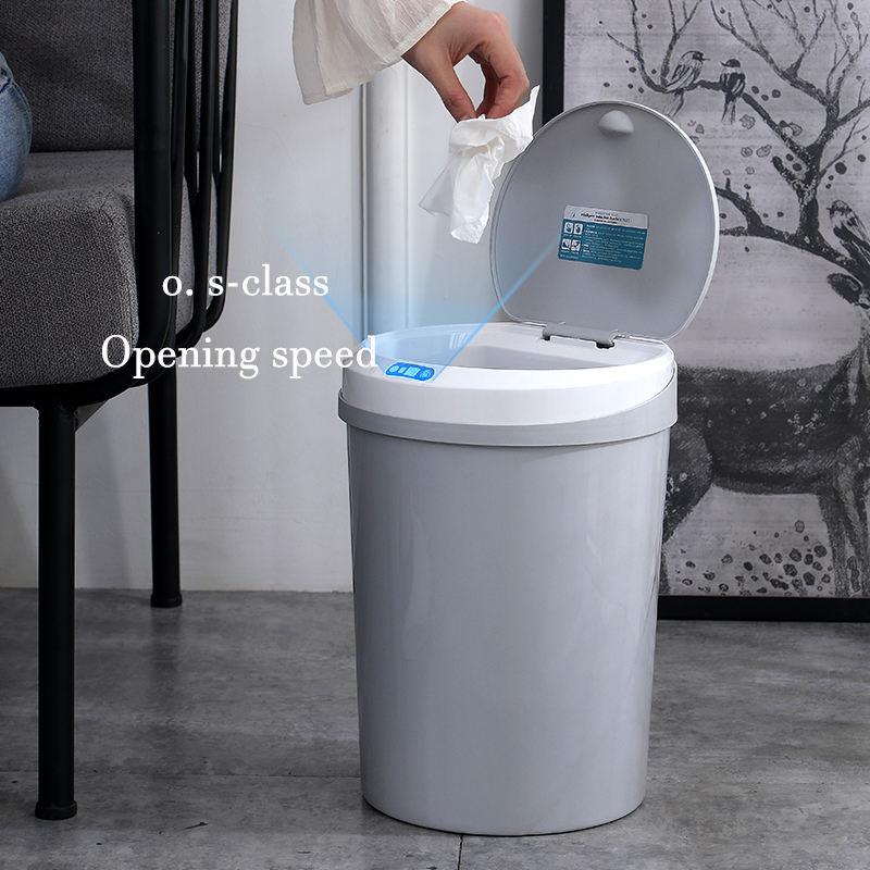 Lixeira Automática Sensor 9L Azul Banheiro Cozinha