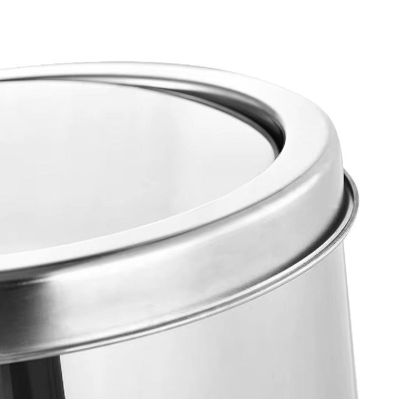 Lixeira Inox 8L Pedal Retro Banheiro e Cozinha