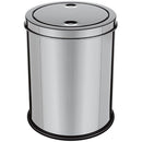 Lixeira em inox basculante 8 litros cesto de lixo tampa giratória vai e vem luxo