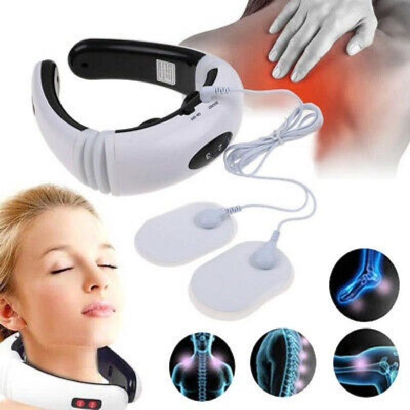 Massageador de Pescoço Ombros Lombar Elétrico Tens Cervical Fisioterapia Magnética