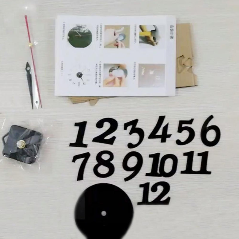 Relógio de Parede 3D 50cm Preto - Luxo e Decoração