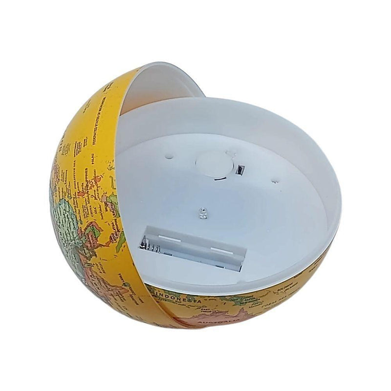 GLOBO TERRESTRE ILUMINADO GIRATORIO LUMINARIA MAPA MUNDI LED INFANTIL GIRA AUTOM