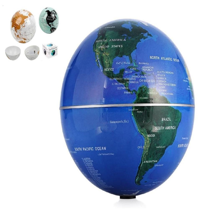 GLOBO TERRESTRE ILUMINADO GIRATORIO LUMINARIA MAPA MUNDI LED INFANTIL GIRA AUTOM