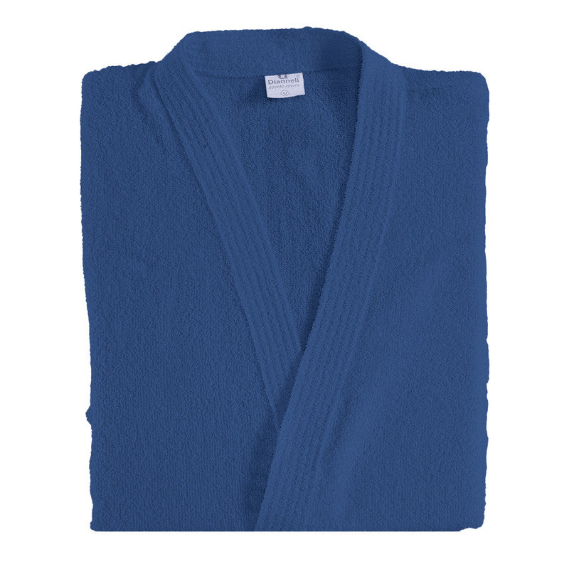 Roupão de banho felpudo 100% algodão hipoalergênico Azul Naval