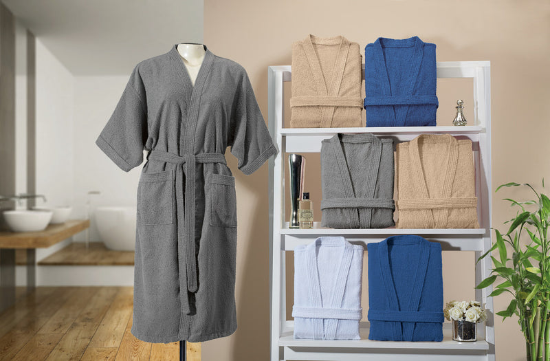 Roupão de banho felpudo 100% algodao hipoalergenico Marrom Claro Cogumelo