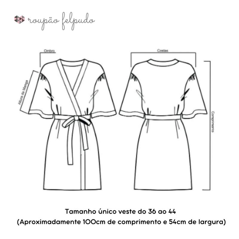 Roupão de banho felpudo 100% algodao hipoalergenico Marrom Claro Cogumelo