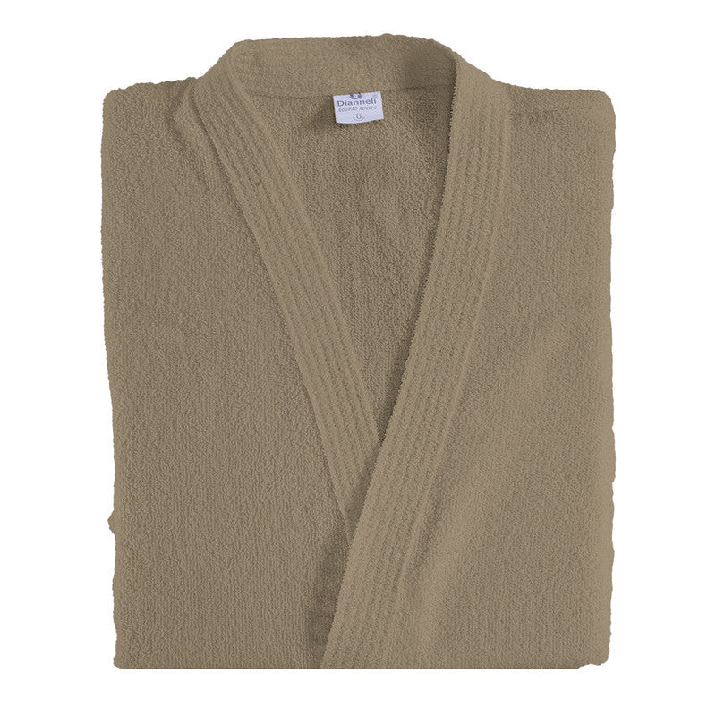 Roupão de banho felpudo 100% algodao hipoalergenico Marrom Claro Cogumelo