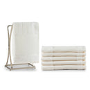 Kit 06 toalhas Bellarte Social Para Lavabo Nude (CCABELLARTE6P003)