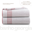 Jogo De 02 Toalhas de Banho Georgia Vermelho Bordo