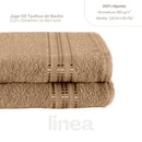 Kit 02 toalhas de banho linea Marrom Nóz