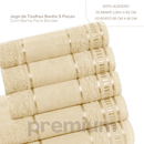 Jogo de toalha de banho 5 peças premium Baunilha